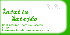 katalin matejko business card